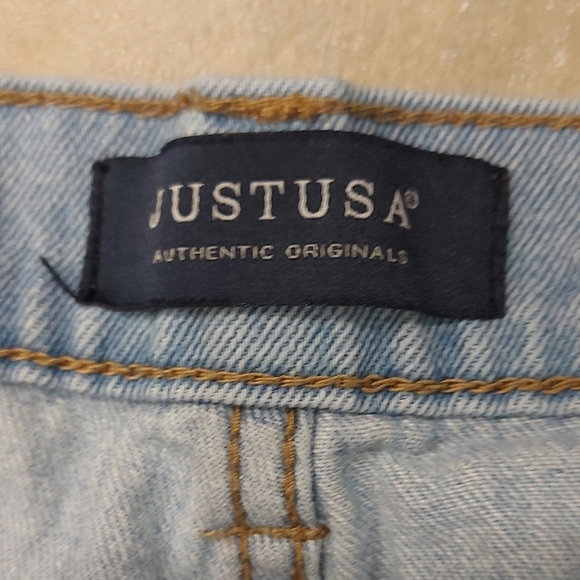 Just USA Women's Light Blue Distressed Boyfriend Jeans - Picture 6 of 10